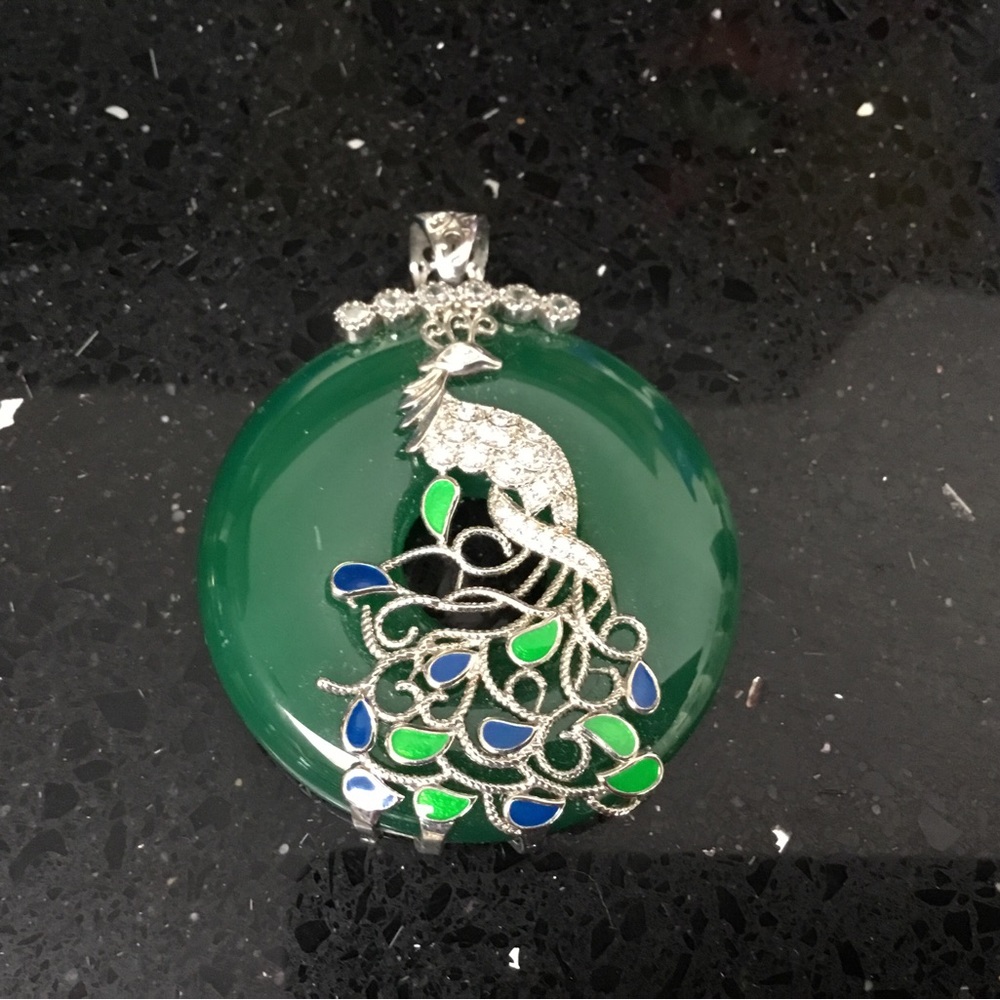 Reversible Peacock Pendant